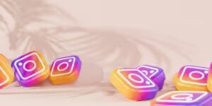 Logotipos en 3D de Instagram haciendo copywriting para Instagram :cómo escribir textos efectivos por BarmetMedia.