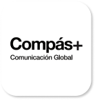 Logotipo de Compás comunicación global de BarmetMedia.