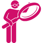 Icono rosa de analizamos tu negocio en BarmetMedia.