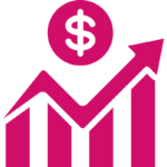 Icono del aumento del tráfico y conversiones de BarmetMedia.