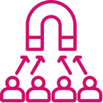 Icono de captación de clientes potenciales de calidad de BarmetMedia.