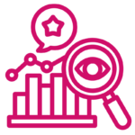 Icono rosa de visibilidad a largo plazo de BarmetMedia.
