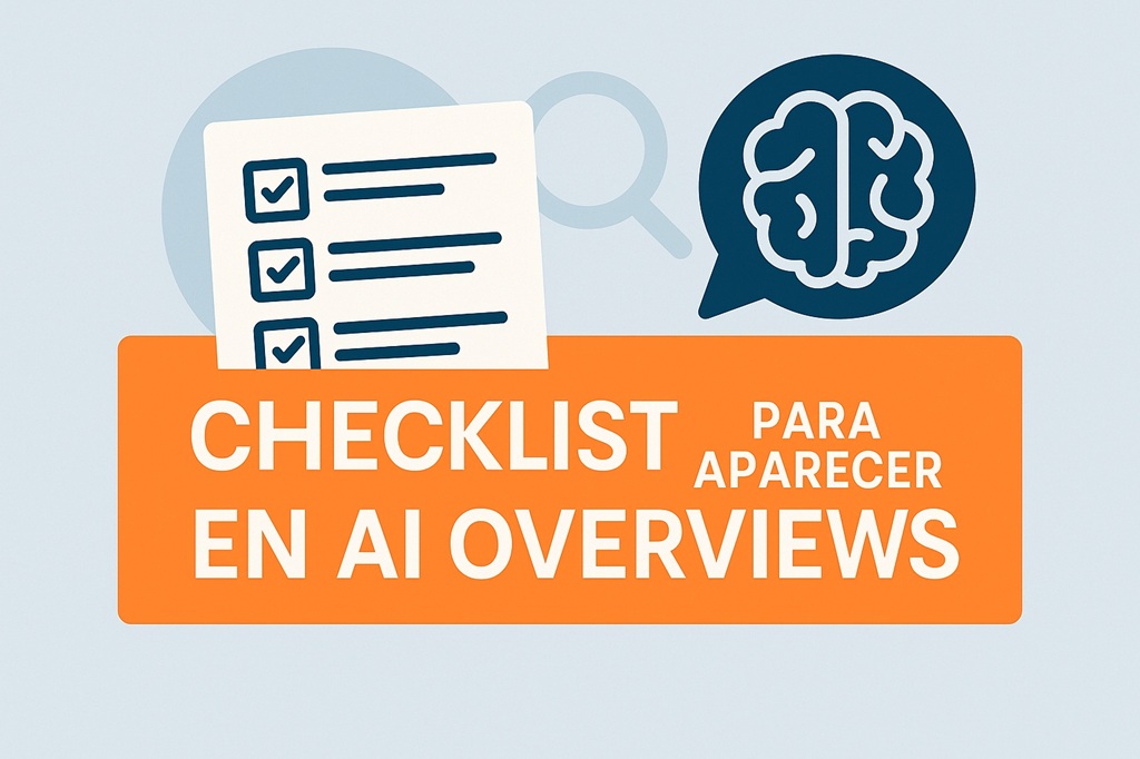 Checklist para aparecer en IA overviews de BarmetMedia.