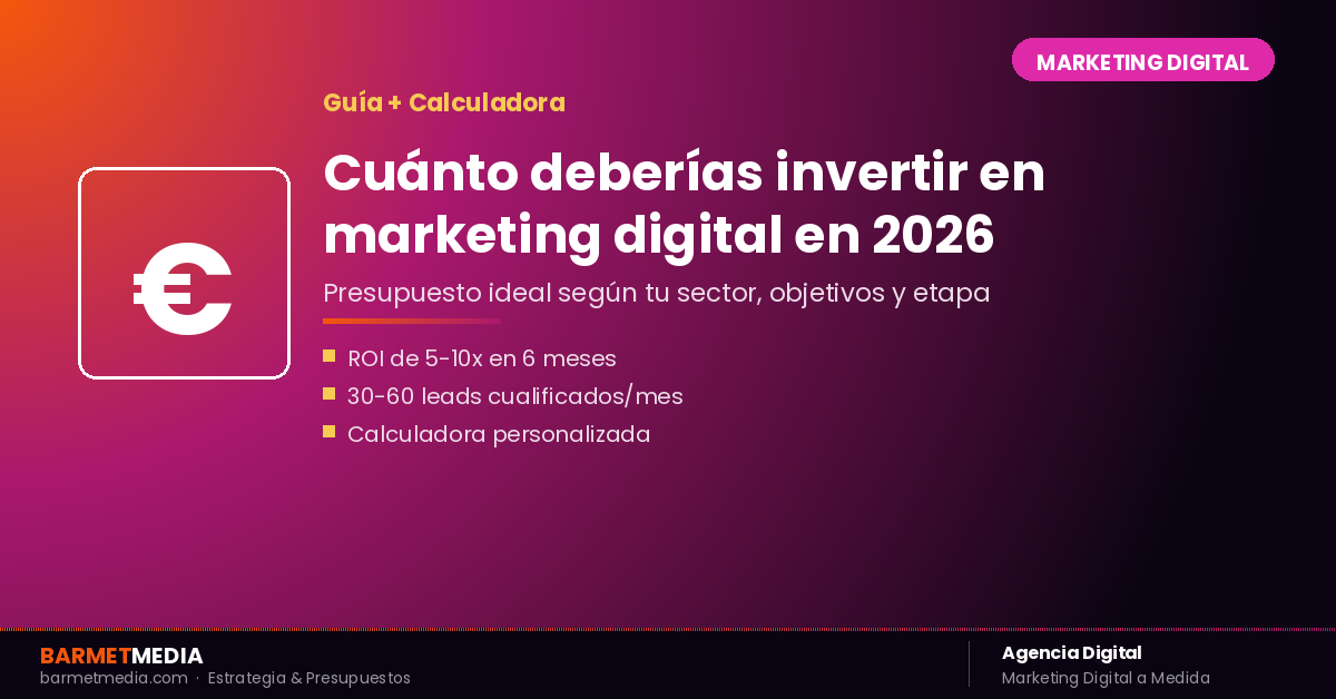 Imagen destacada Cuanto invertir en marketing digital 2026 BarmetMedia
